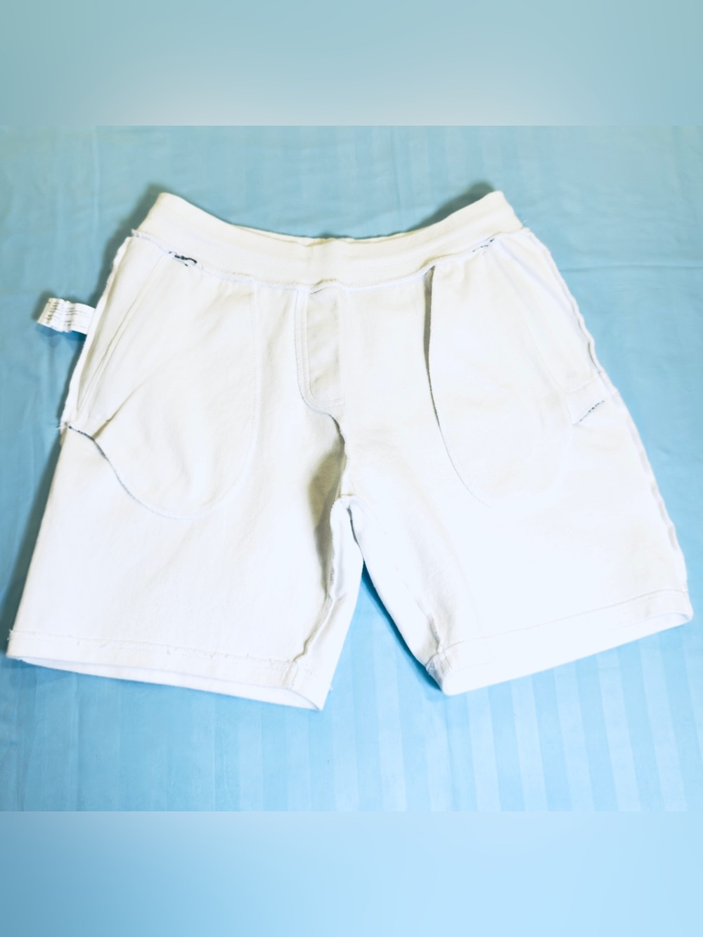 Bershka White Athletic Men’s Shorts with Black Accents Large Size L - Picture 10 of 10